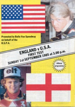 Eng v USA 1985 Belle Vue