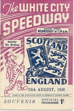 Scot v Eng 1949 Glasgow WC